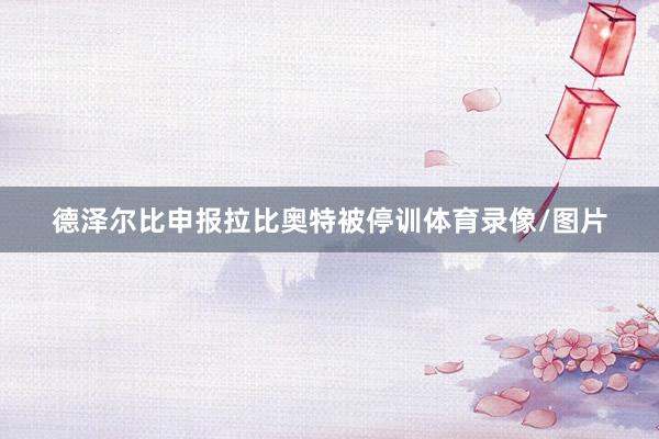 德泽尔比申报拉比奥特被停训体育录像/图片