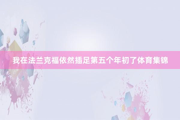 我在法兰克福依然插足第五个年初了体育集锦