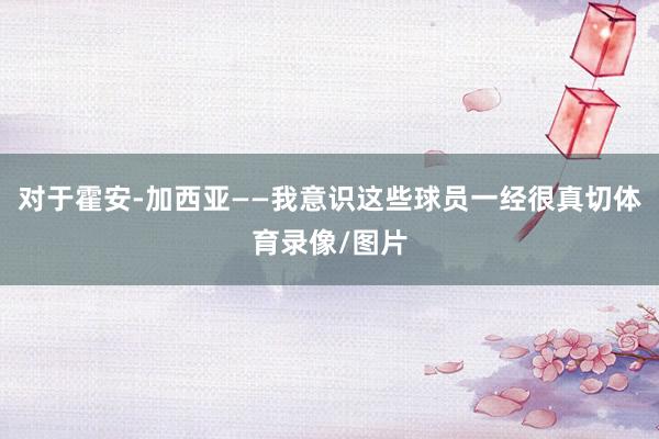 对于霍安-加西亚——我意识这些球员一经很真切体育录像/图片