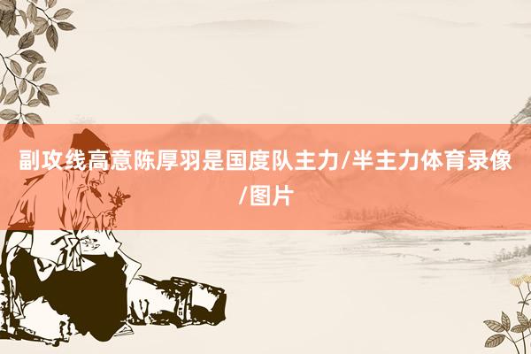 副攻线高意陈厚羽是国度队主力/半主力体育录像/图片