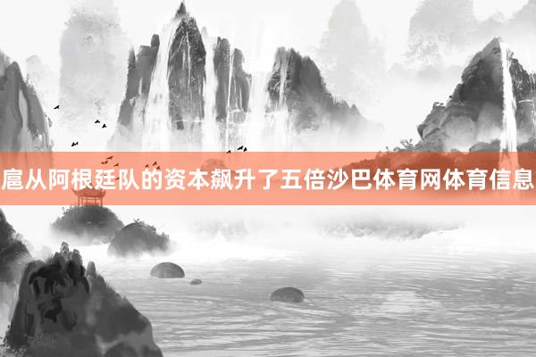 扈从阿根廷队的资本飙升了五倍沙巴体育网体育信息