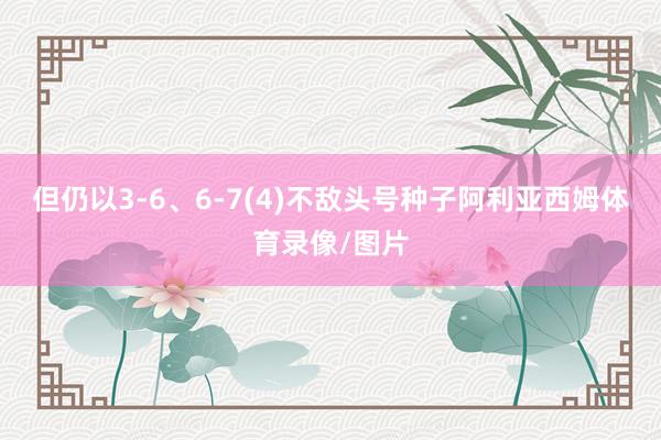 但仍以3-6、6-7(4)不敌头号种子阿利亚西姆体育录像/图片