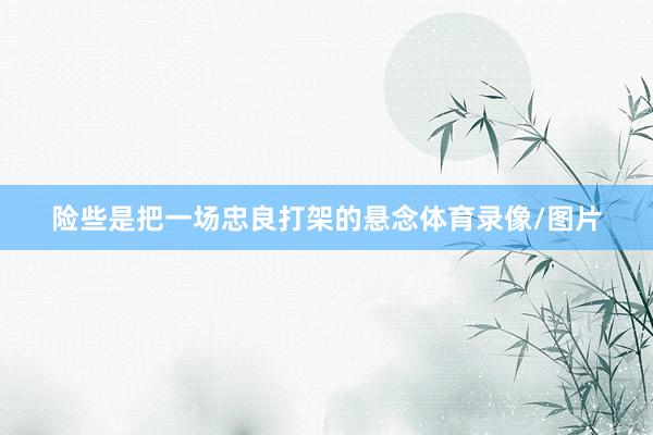 险些是把一场忠良打架的悬念体育录像/图片
